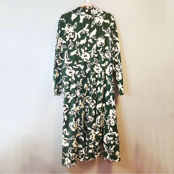 Tanya Taylor Dress Green Cream & Black Floral Thea Dress in Martini Multi 3X NWT - Picture 15 of 16